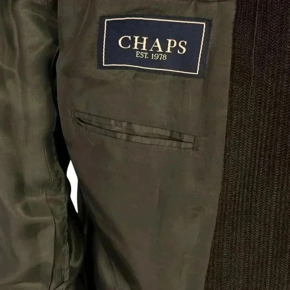 Chaps Blazer Sport Coat Men 42R Brown Corduroy 2 Button Classic Jacket Vented - Picture 10 of 12